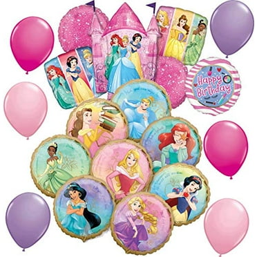 4th Birthday Girls Princess 18” Foil balloon Party Decorations